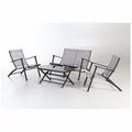 Letright Industrial Letright Industrial 270131 Four Seasons Novara Steel Folding Patio Set - 4 Piece 270131